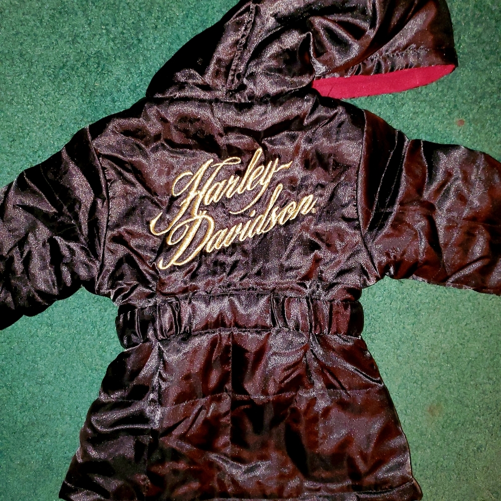 🖤Cutest Girls Satin 2T Harley Davidson Coat🖤